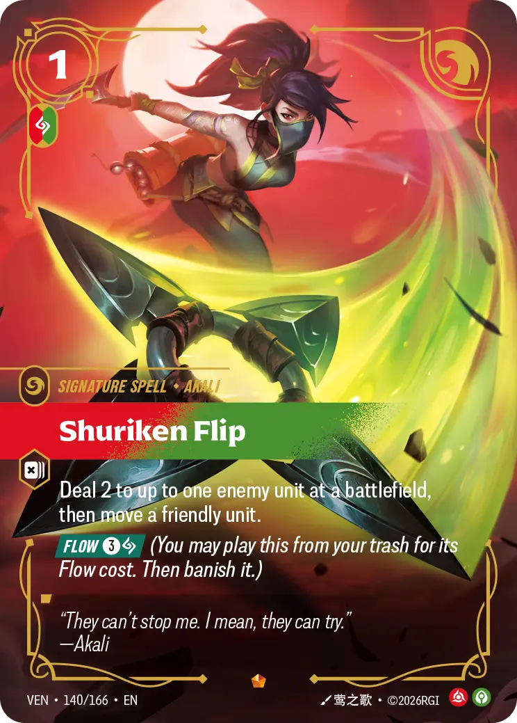 Shuriken Flip VEN-140/166 Riftbound Vendetta
