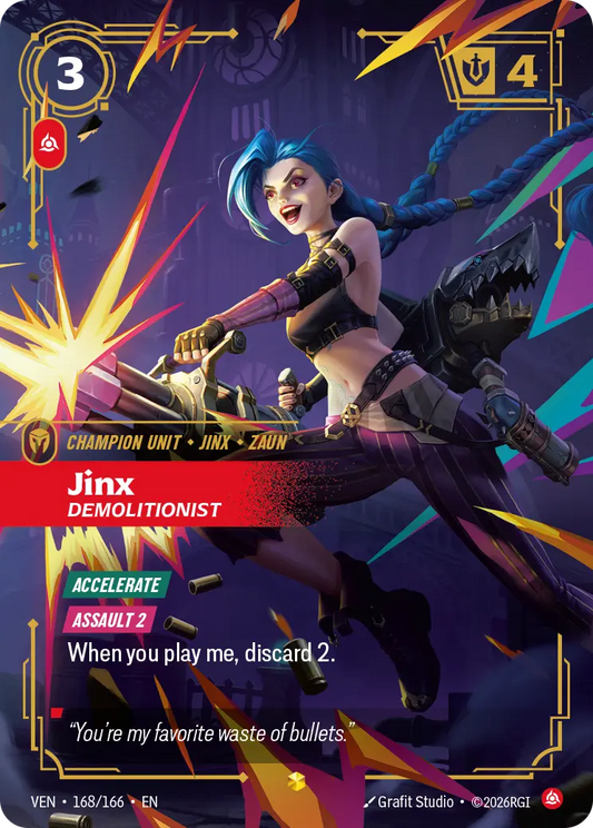 Jinx, Demolitionist VEN-168/166 Riftbound Vendetta