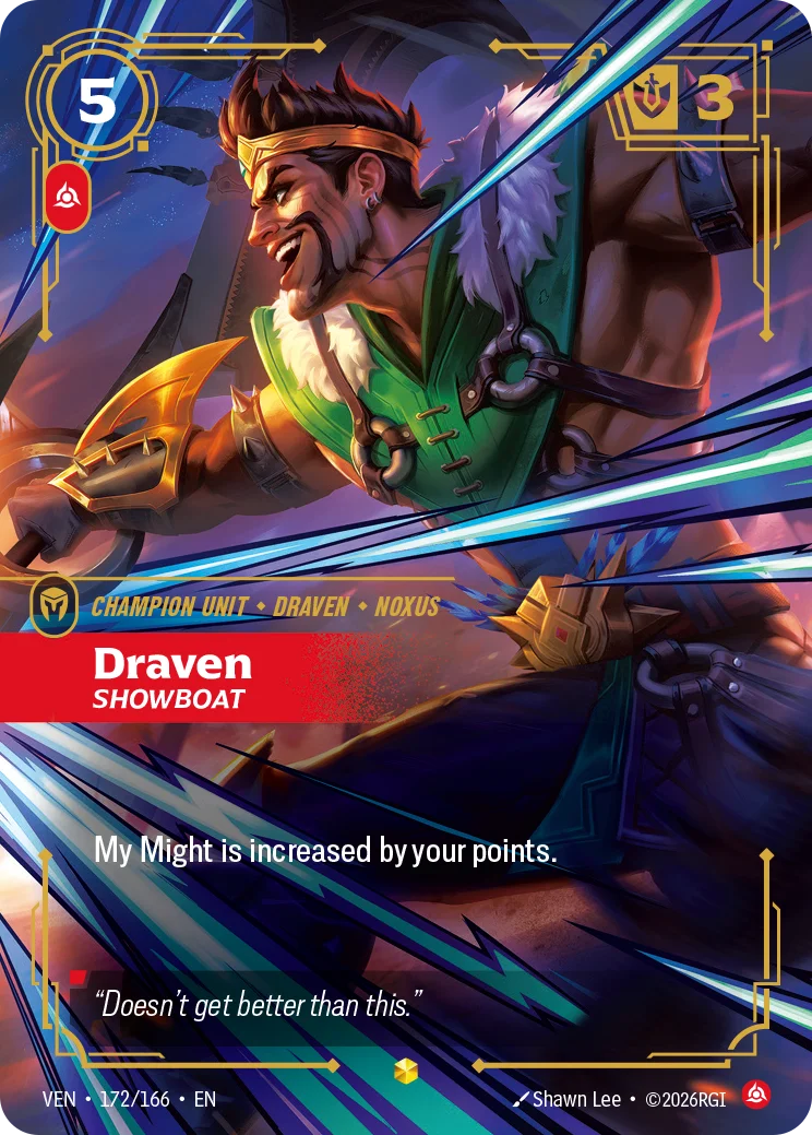 Draven, Showboat VEN-172/166 Riftbound Vendetta