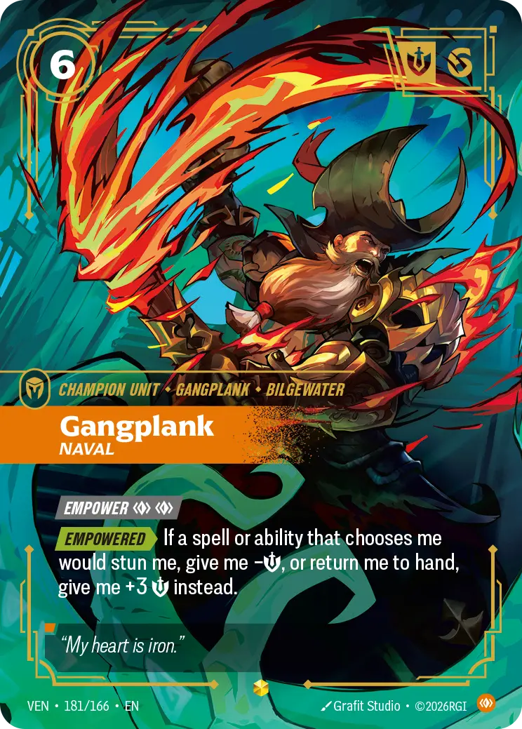 Gangplank, Naval VEN-181/166 Riftbound Vendetta