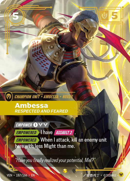 Ambessa, Respected and Feared VEN-187/166 Riftbound Vendetta