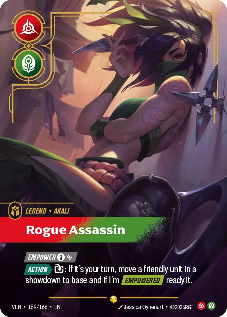 Akali, Rogue Assassin VEN-189/166 Riftbound Vendetta