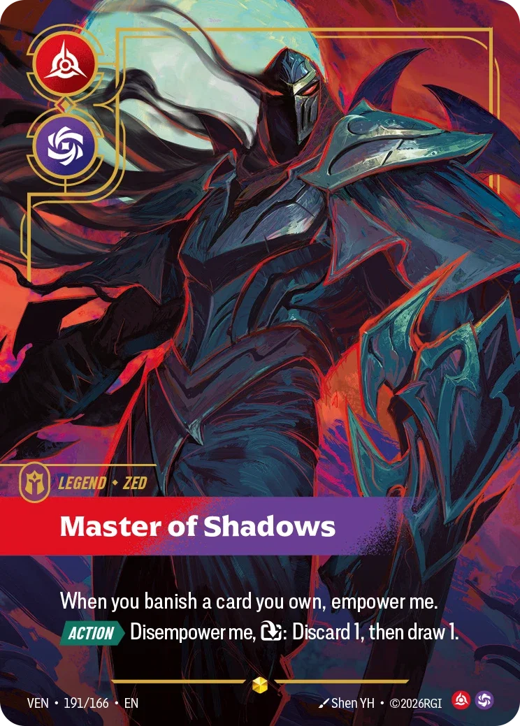 Zed, Master of Shadows VEN-191/166 Riftbound Vendetta