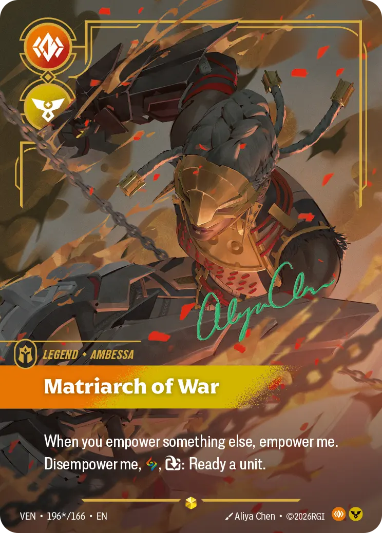 Ambessa, Matriarch of War VEN-196*/166 Riftbound Vendetta