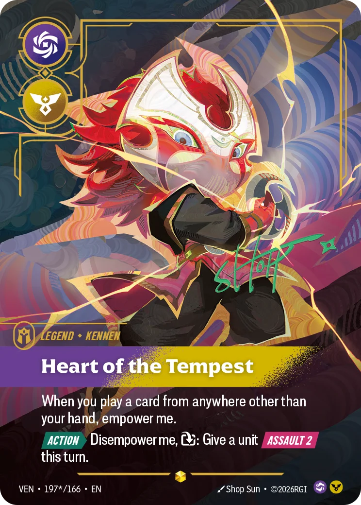 Kennen, Heart of the Tempest VEN-197*/166 Riftbound Vendetta