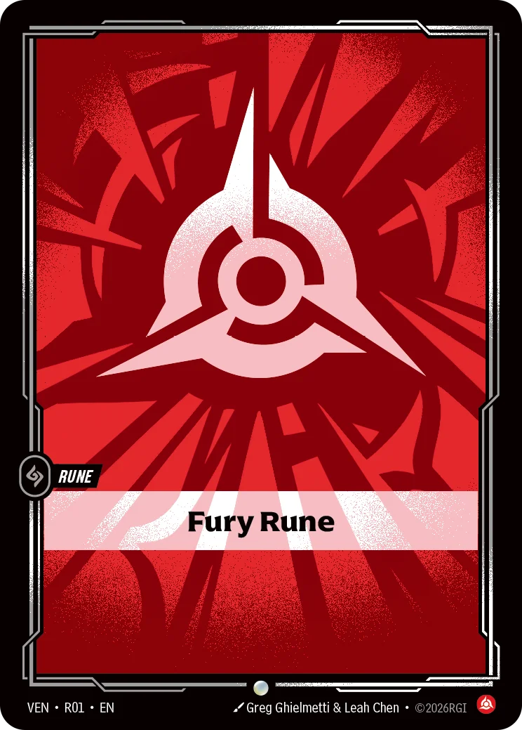 Fury Rune VEN-R01 Riftbound Vendetta