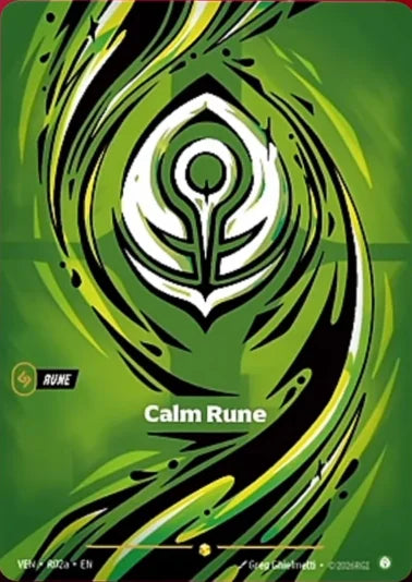 Calm Rune VEN-R02A Riftbound Vendetta