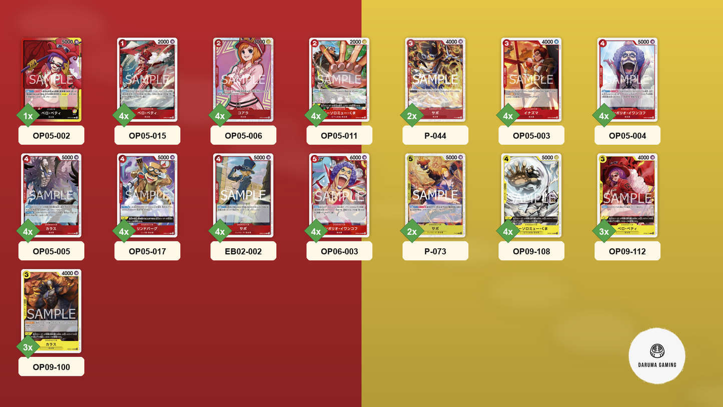 OP05 - Red Yellow - Belo Betty Pre-Made Deck (Japanese)