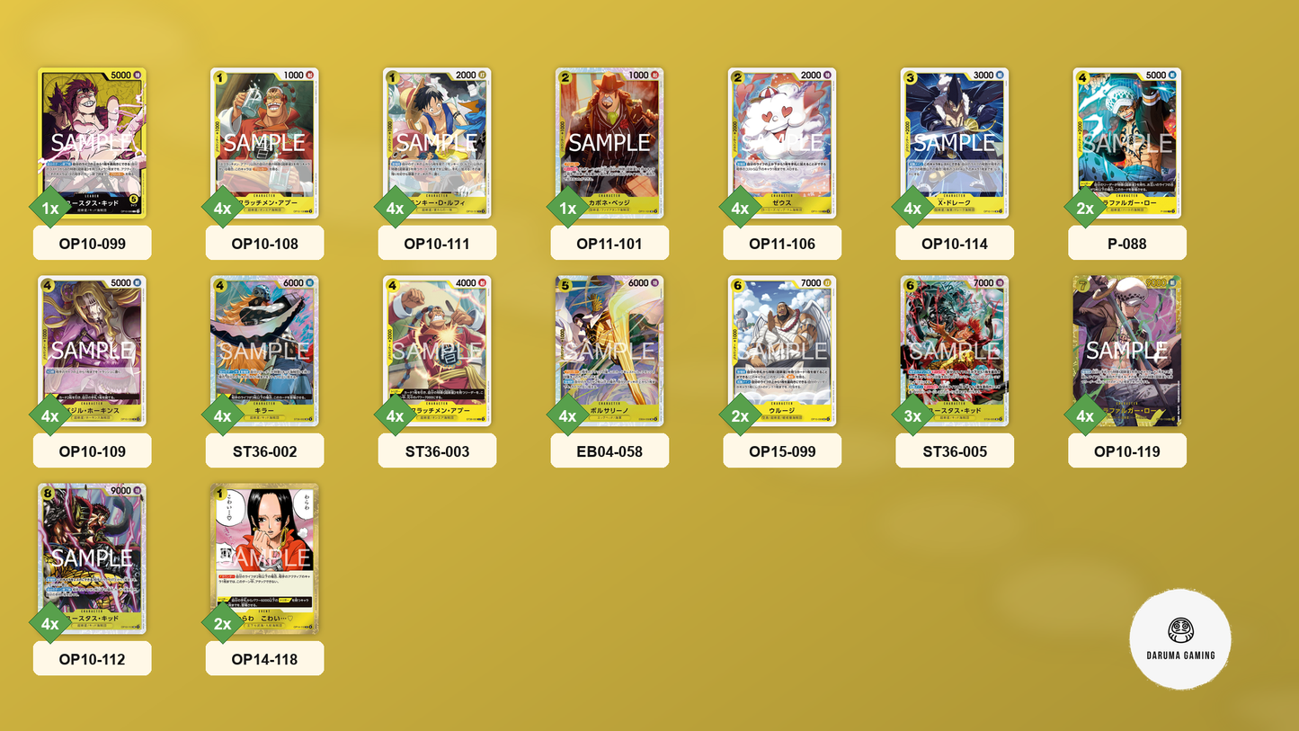 OP10 - Yellow - Kid Pre-Made Deck (Japanese)