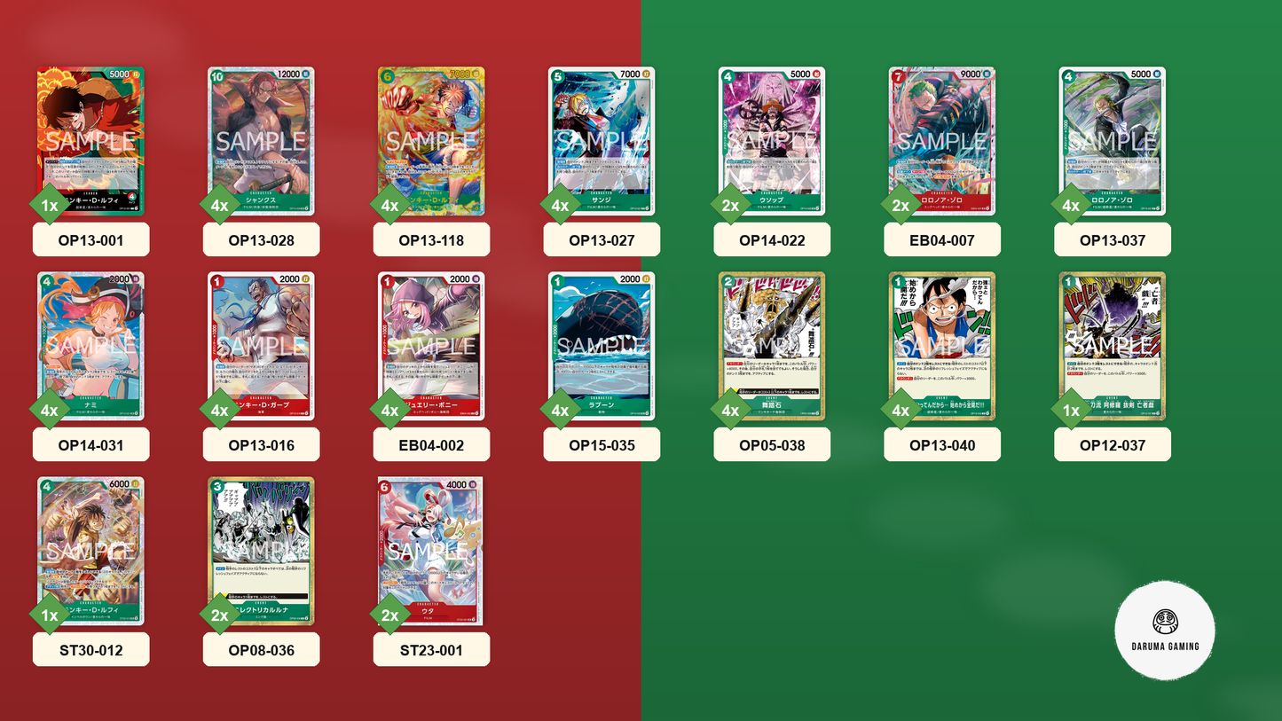OP13 - Red Green - Luffy Pre-Made Deck (Japanese)