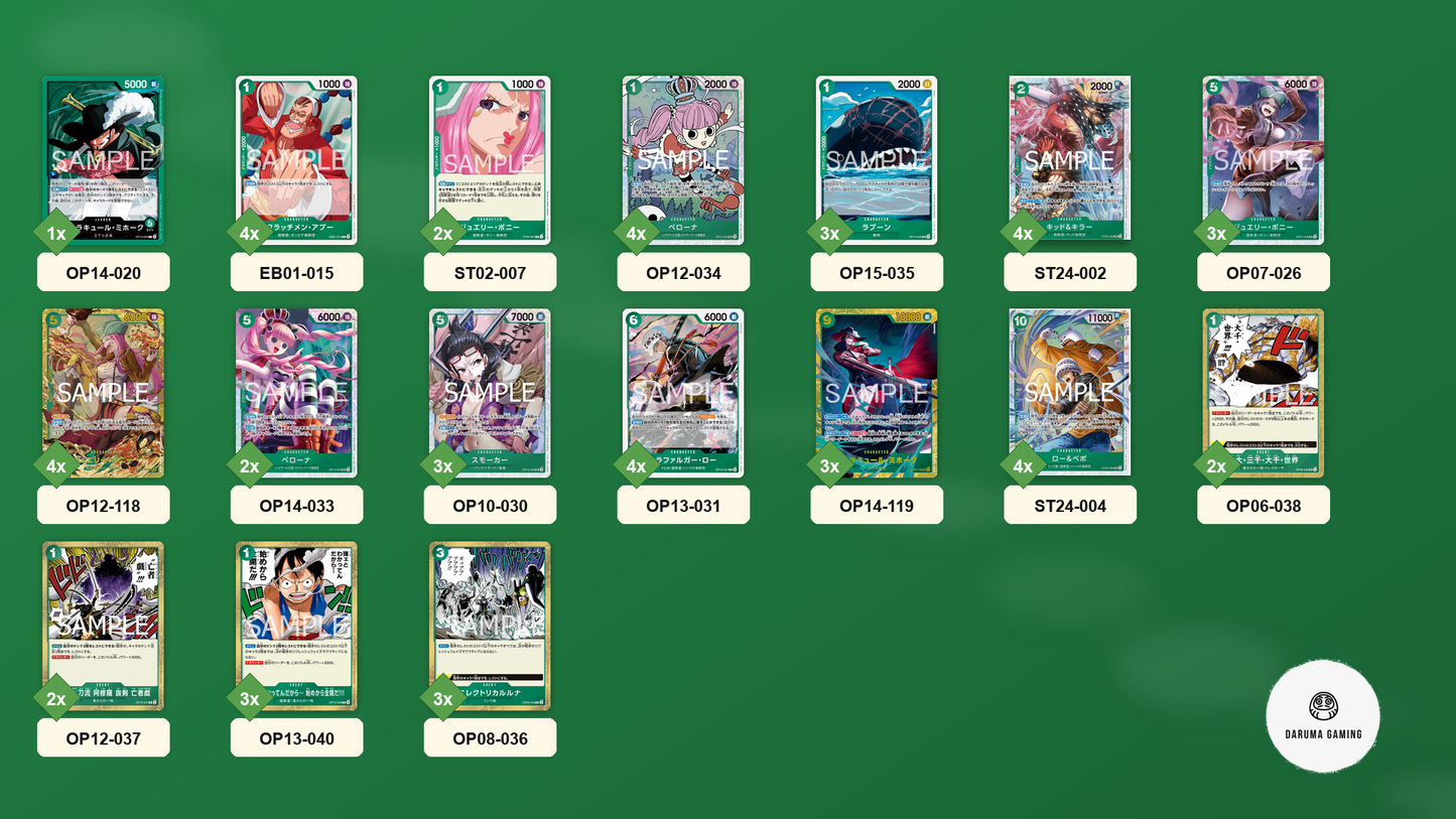 OP14 - Green - Mihawk Pre-Made Deck (Japanese)
